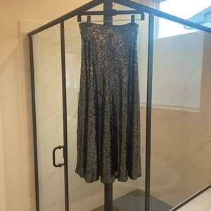 Zara Sequin Midi Skirt